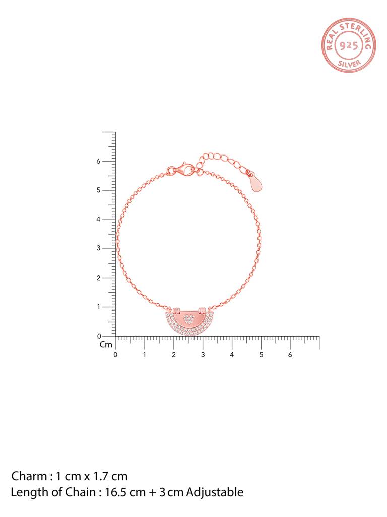 Giva 925 Silver Rose Gold You'Re The One Bracelet Adjustable : BR01009