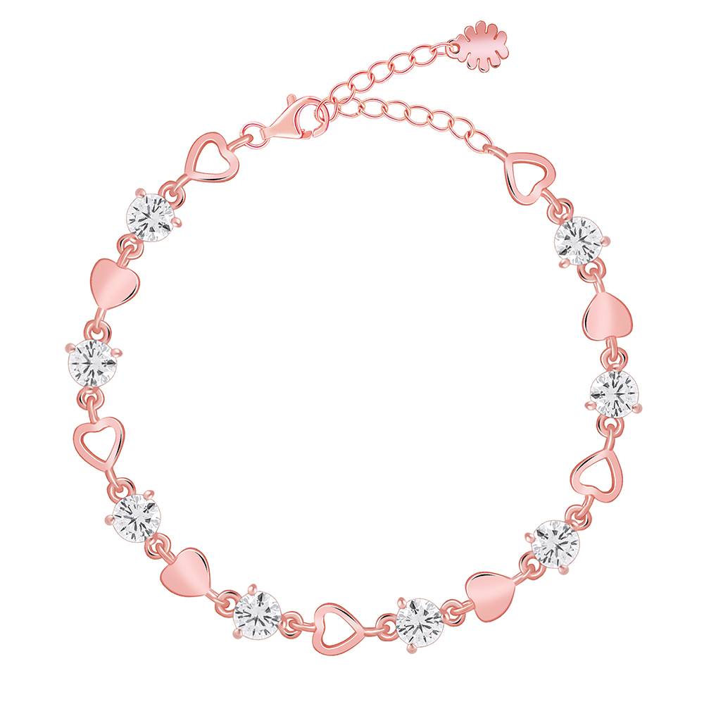 Giva 925 Silver Rose Gold Glowy Radiance Bracelet : BR01020