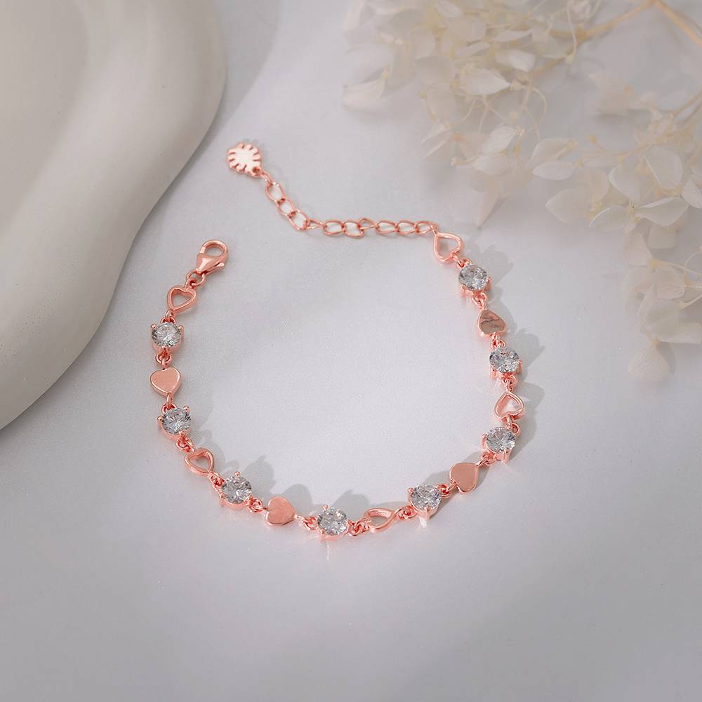 Giva 925 Silver Rose Gold Glowy Radiance Bracelet : BR01020