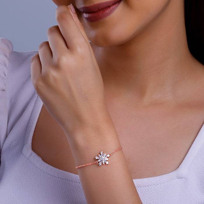 Rose Gold The Snowflake Bracelet : BR01026