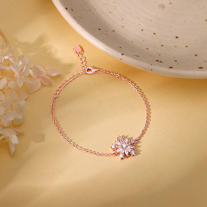 Rose Gold The Snowflake Bracelet : BR01026