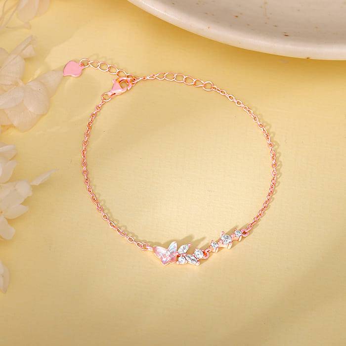 Rose Gold Sweet Butterfly Bracelet : BR01032