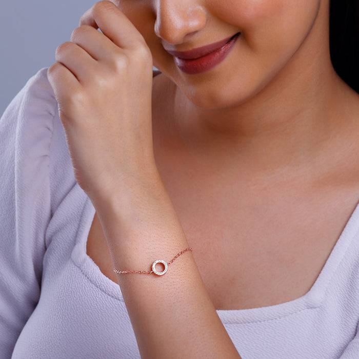 Rose Gold Whisper Of Circle Bracelet : BR01039