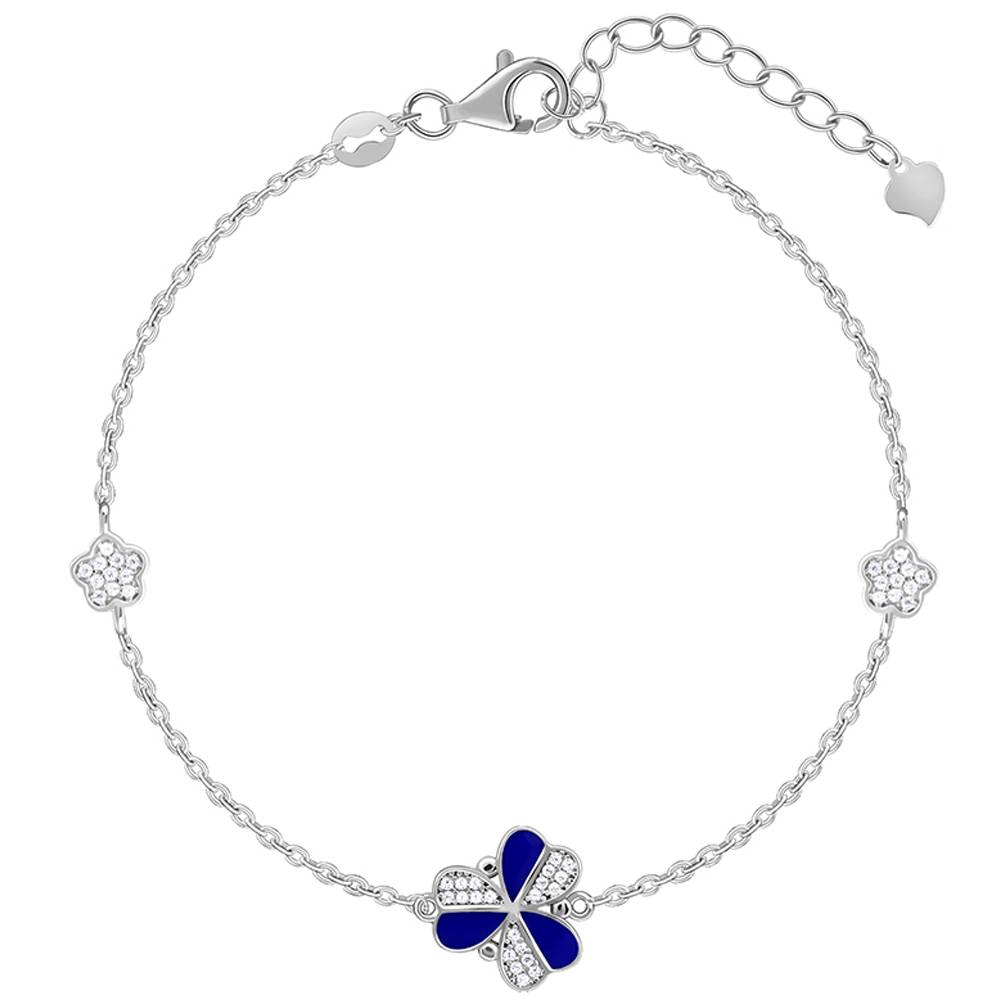 Giva 925 Silver Stunning Floral Bracelet, Adjustable | Gifts For Women And Girls | With Certificate Of Authenticity  : BR01041