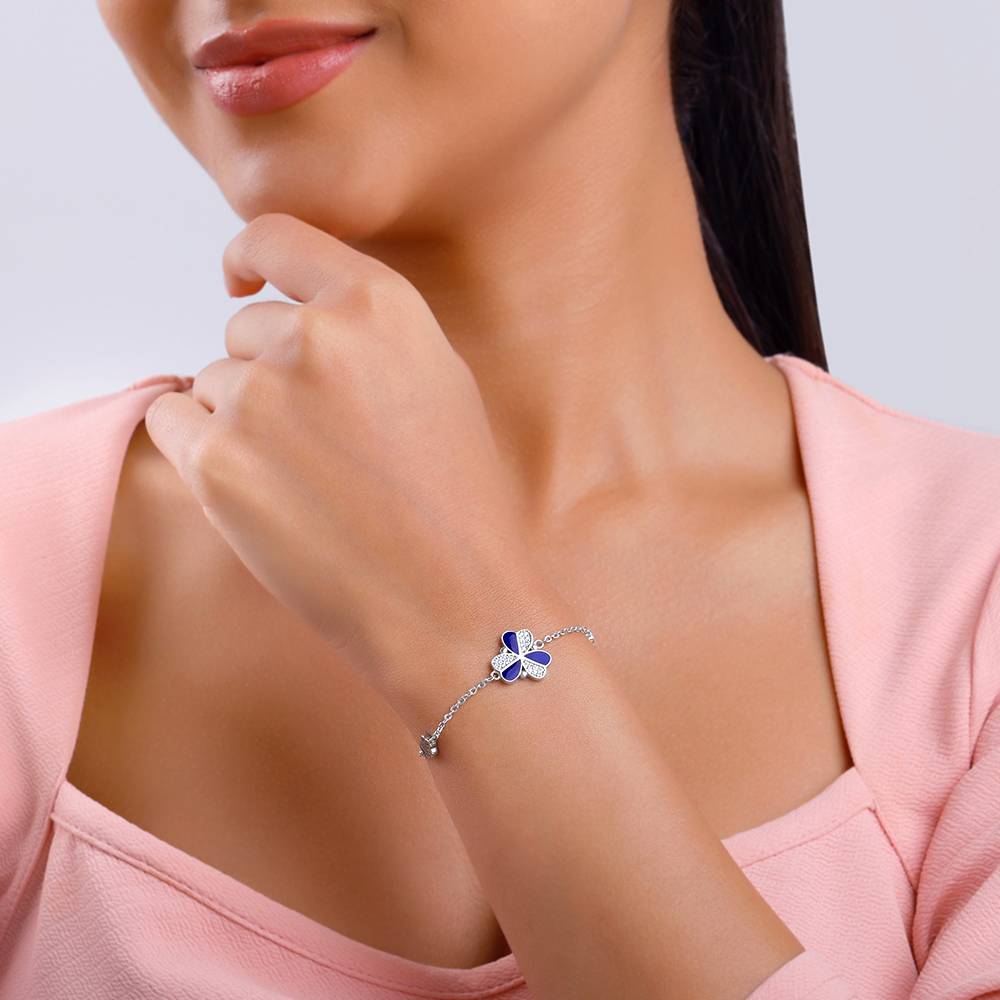 Giva 925 Silver Stunning Floral Bracelet, Adjustable | Gifts For Women And Girls | With Certificate Of Authenticity  : BR01041