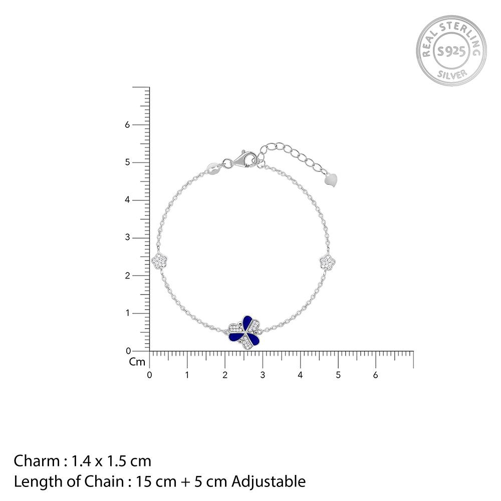 Giva 925 Silver Stunning Floral Bracelet, Adjustable | Gifts For Women And Girls | With Certificate Of Authenticity  : BR01041