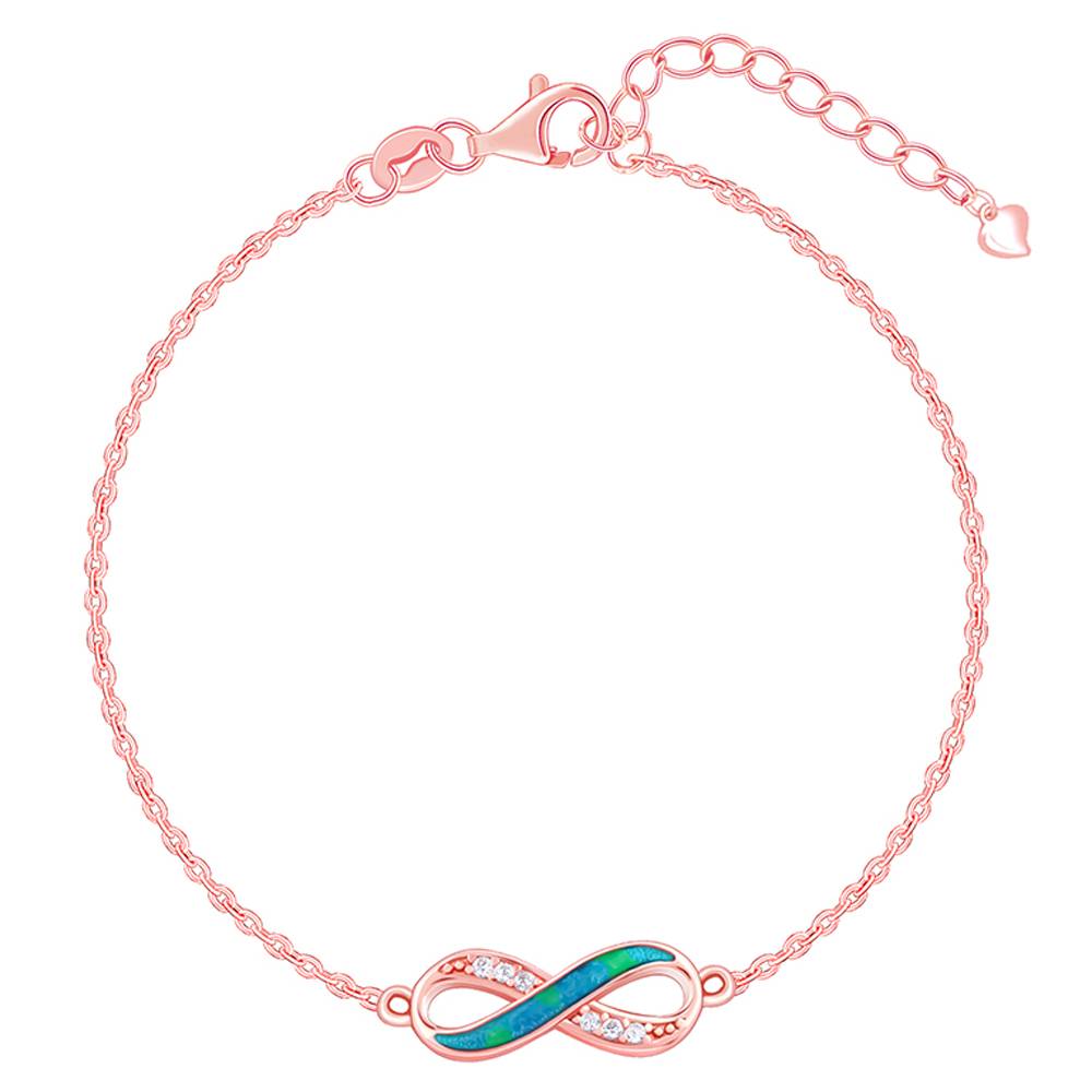 Giva 925 Silver Rose Gold Infinity Vibe Bracelet, Adjustable | Gifts For Women And Girls | With Certificate Of Authe : BR01049