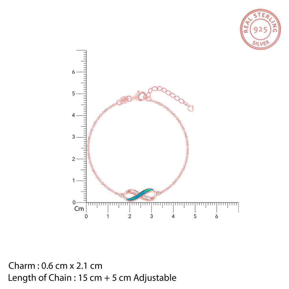 Giva 925 Silver Rose Gold Infinity Vibe Bracelet, Adjustable | Gifts For Women And Girls | With Certificate Of Authe : BR01049