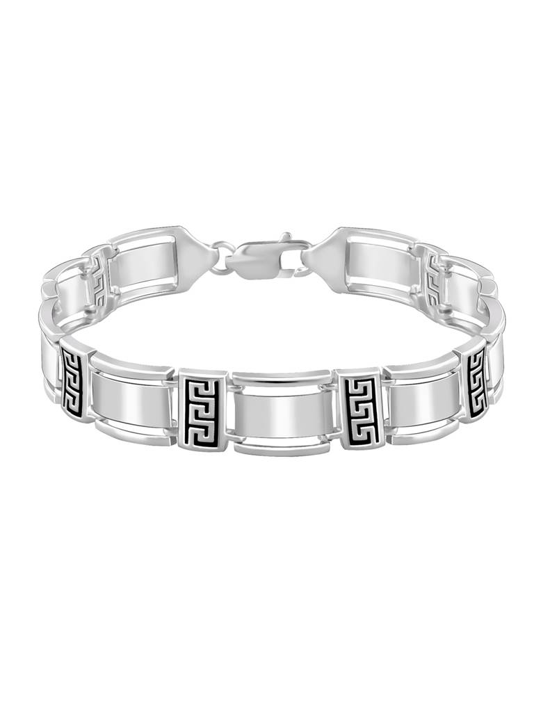 Silver Wave Bracelet For Him Adjustable : BR01059