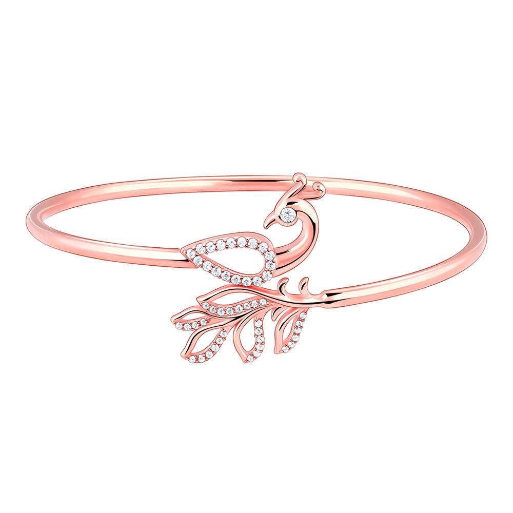 Giva 925 Silver Rose Gold Mridul Mora Bracelet : BR01061