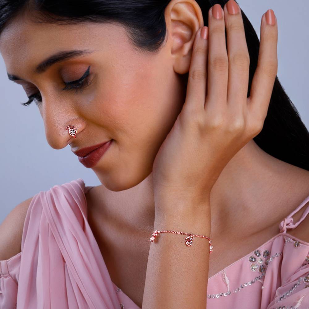 Giva 925 Silver Rose Gold Kolka Set : BR01062NP0211