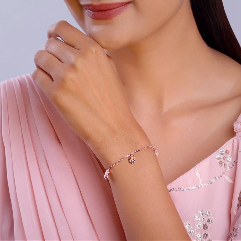 Giva 925 Silver Rose Gold Komal Aamram Bracelet : BR01062