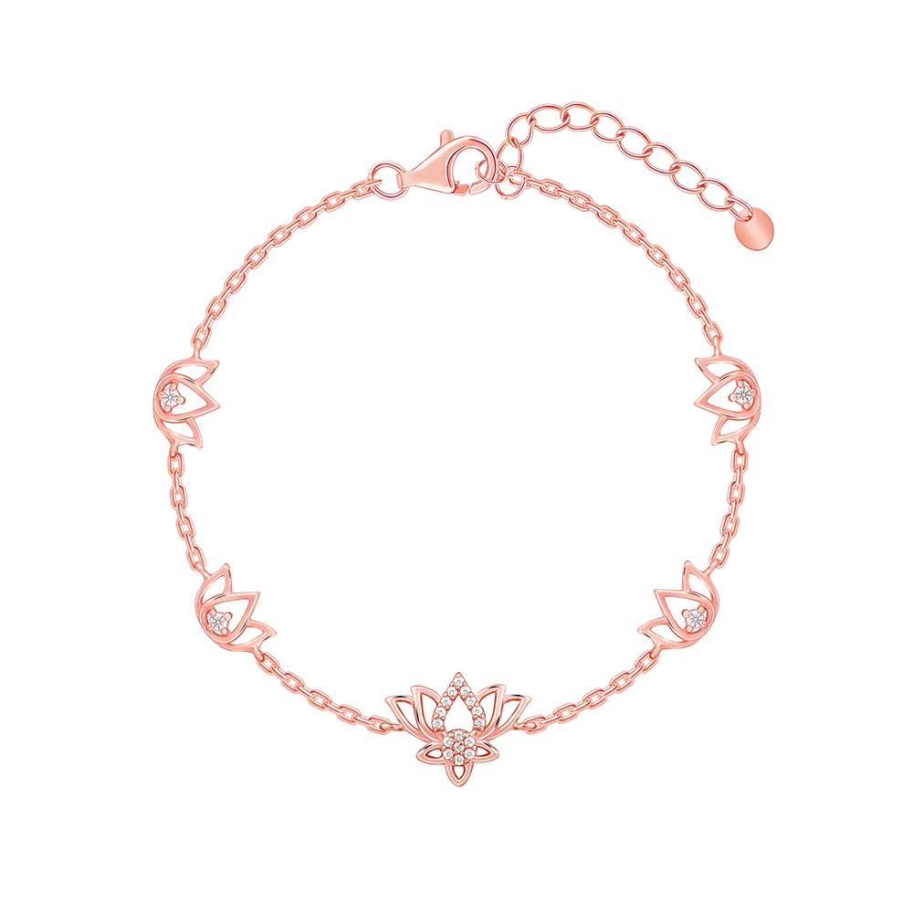 Giva 925 Silver Rose Gold Kamalam Bracelet : BR01066