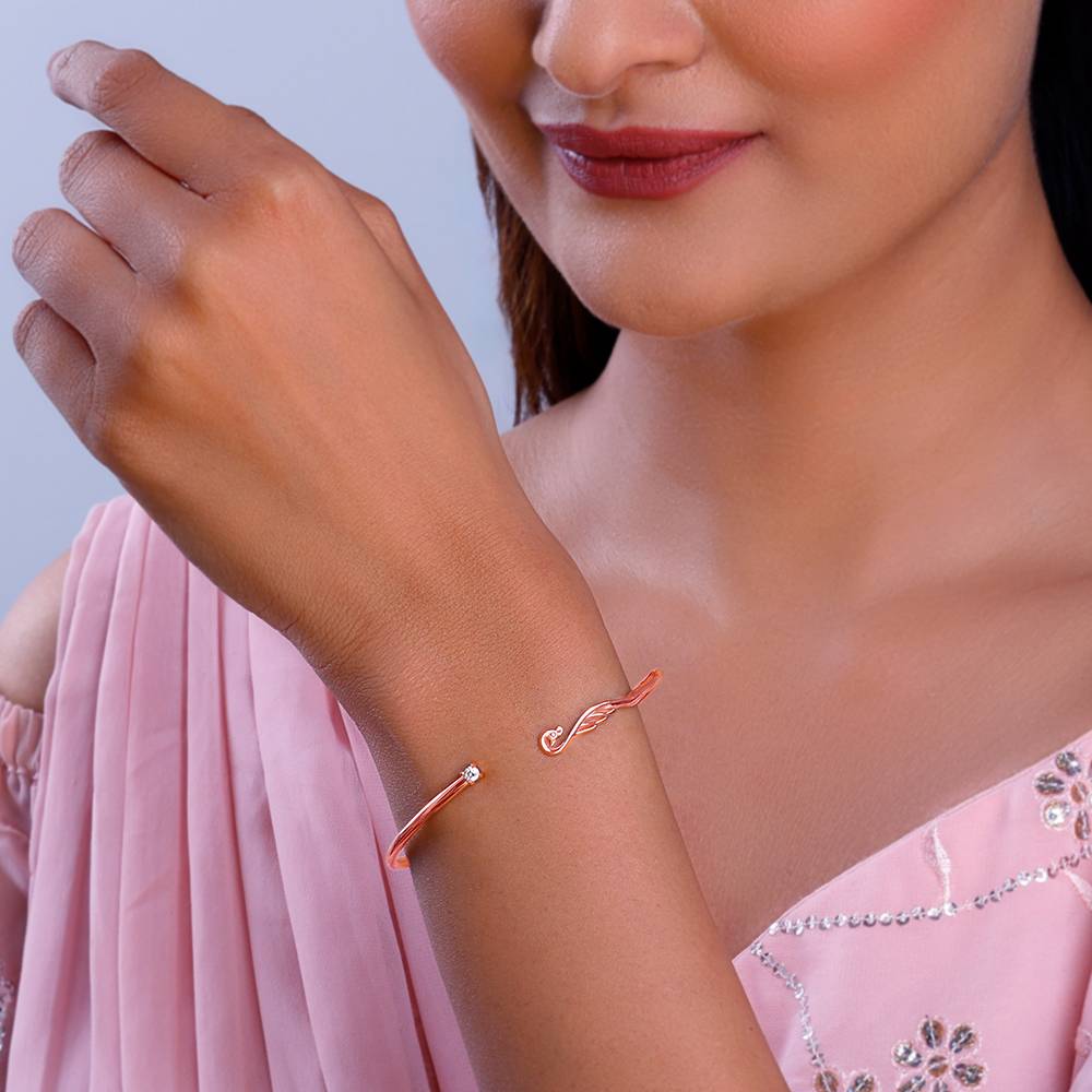 Giva 925 Silver Rose Gold Mayuri Bracelet : BR01067
