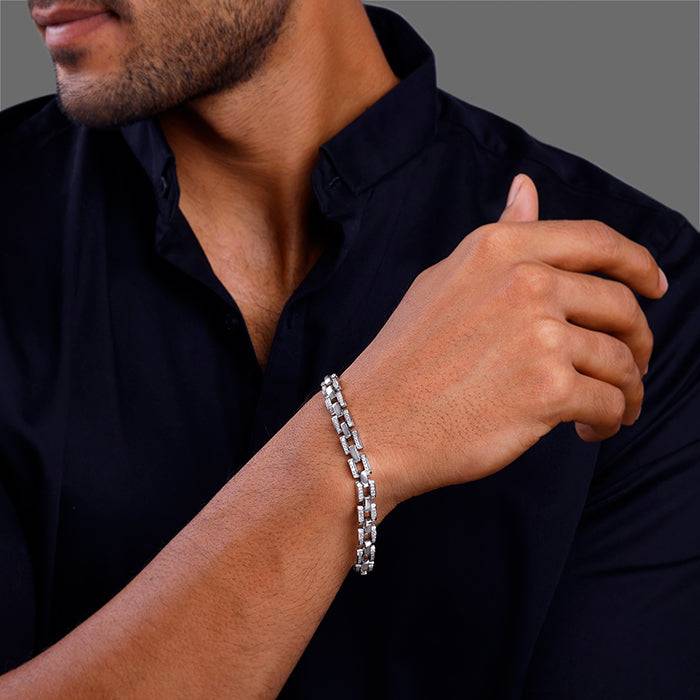 Giva 925 Silver Quiet Ambition Bracelet For Him, Adjustable | Gifts For Men & Boys | With  : BR01069
