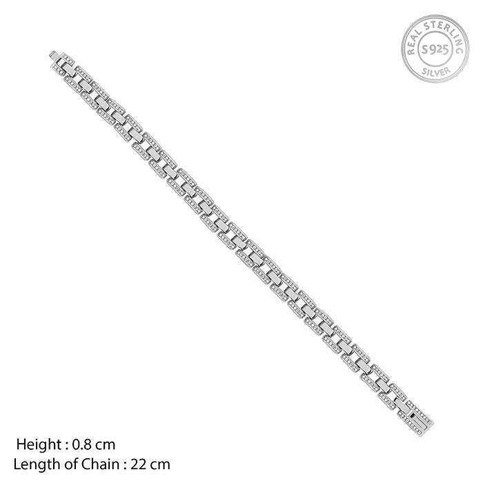 Giva 925 Silver Quiet Ambition Bracelet For Him, Adjustable | Gifts For Men & Boys | With  : BR01069
