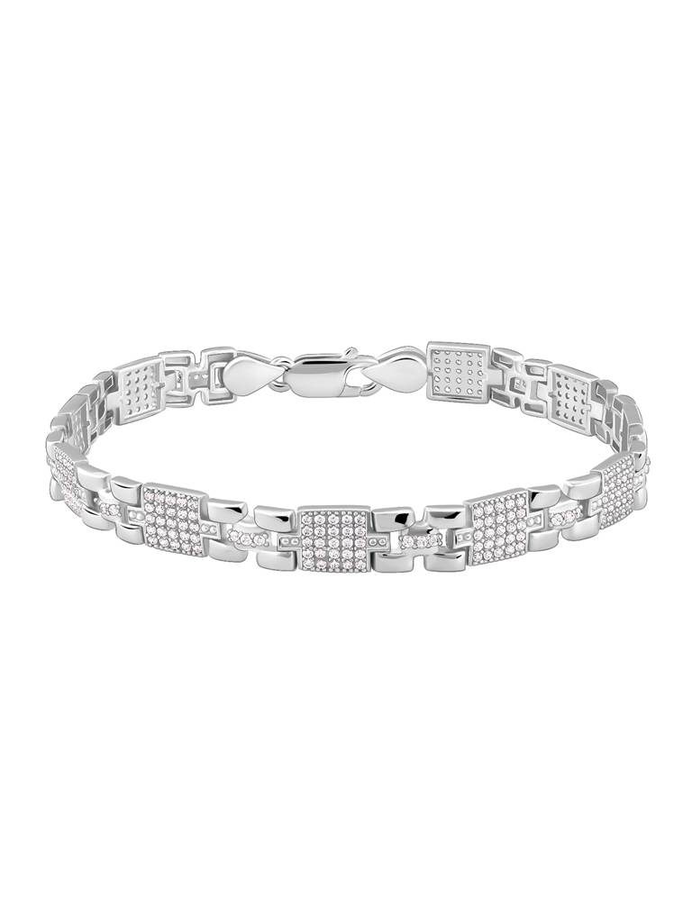 Silver Courage Bracelet For Him Adjustable : BR01080