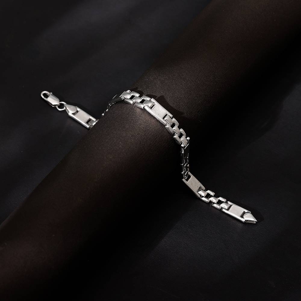 Giva 925 Silver Classic Rectangle Bracelet For Him, Adjustable : BR01082