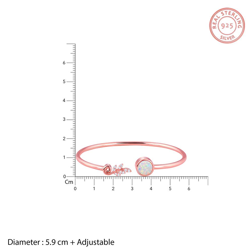 925 Silver Rose Gold Stellar Glow Bracelet : BR01092