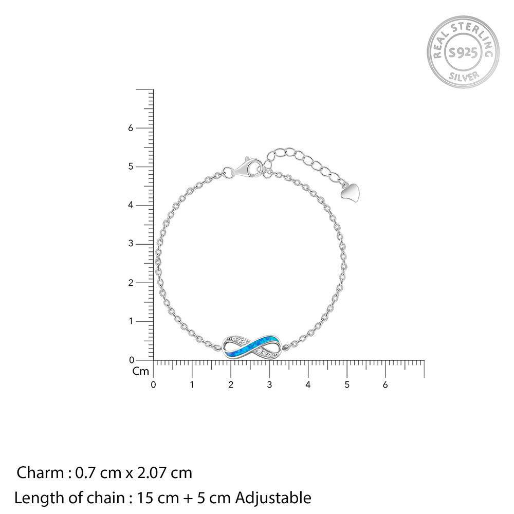 925 Silver Infinite Beauty Bracelet : BR01095