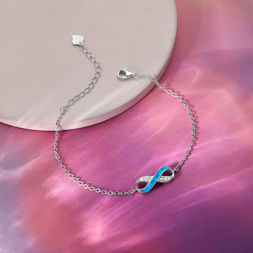 925 Silver Infinite Beauty Bracelet Sterling Silver Adjustable  Silver