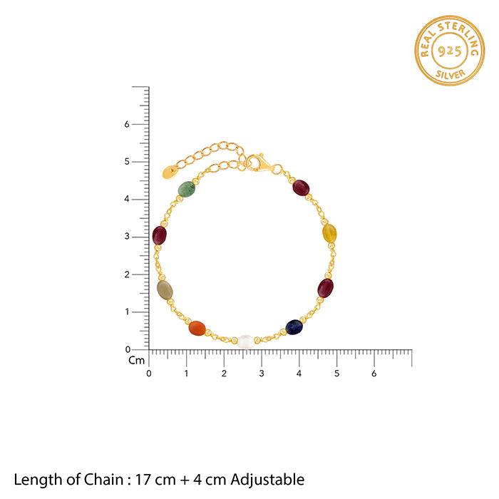 Giva 925 Silver Golden Vivid Beaded Necklace ,Adjustable | Gifts For Women And Girls | Wit : BR01096