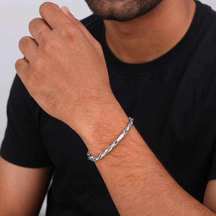 Giva 925 Silver Dude'S Delight Bracelet For Him, Adjustable | Gifts For Women And Girls | With Certi : BR01107