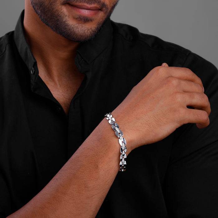Giva 925 Silver Intellectual Bracelet For Him, Adjustable | Gifts For Men & Boys | With Ce : BR01109