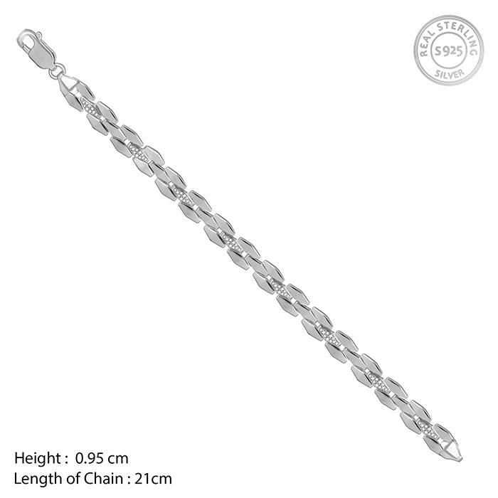 Giva 925 Silver Intellectual Bracelet For Him, Adjustable | Gifts For Men & Boys | With Ce : BR01109