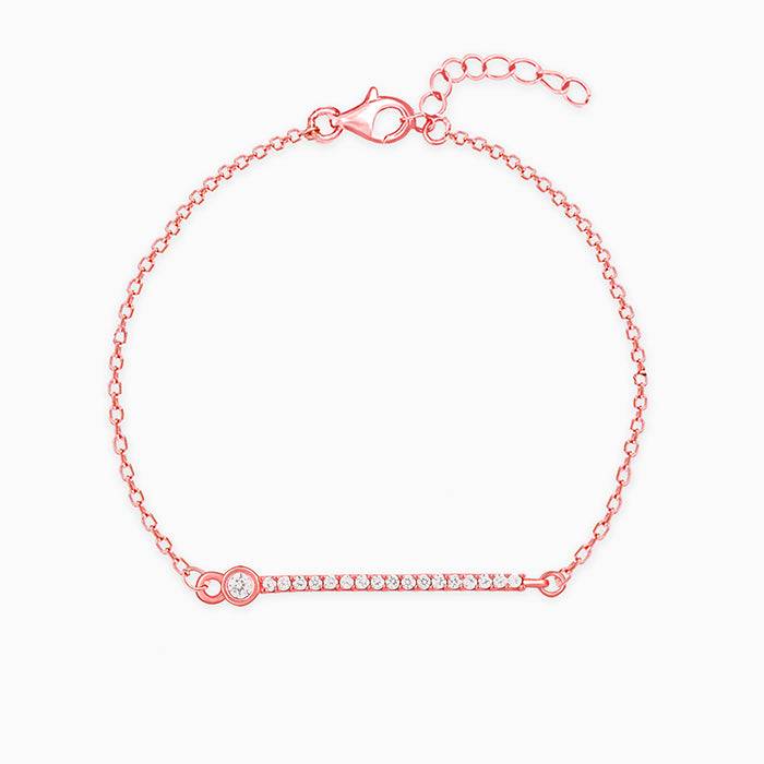 Rose Gold Zircon Minimal Bracelet : BR0110