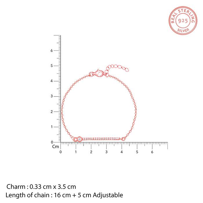 Rose Gold Zircon Minimal Bracelet : BR0110