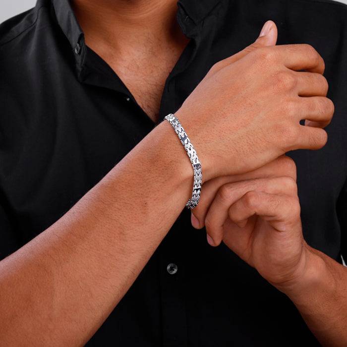 Giva 925 Silver Fearless Bracelet For Him, Adjustable | Gifts For Men & Boys | With Certificate Of A : BR01110
