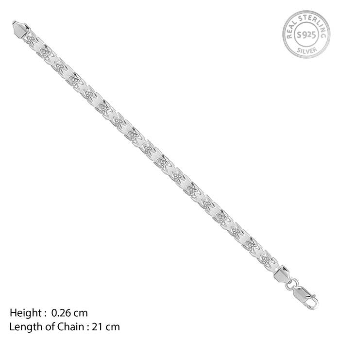 Giva 925 Silver Fearless Bracelet For Him, Adjustable | Gifts For Men & Boys | With Certificate Of A : BR01110