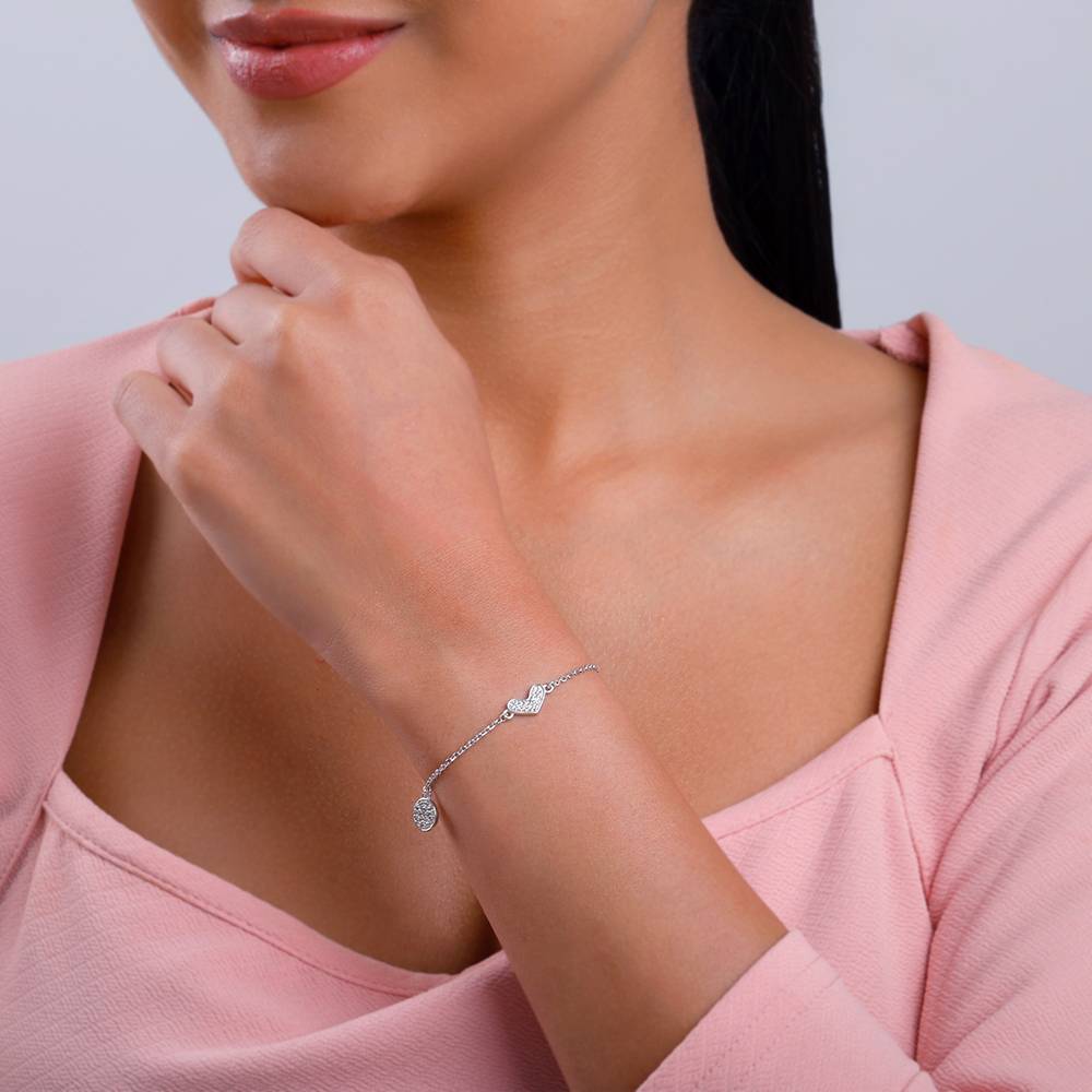 Giva 925 Silver Heartfelt Love Bracelet, Adjustable | Gifts For Women And Girls | With Certificate Of Authenticity A : BR01112