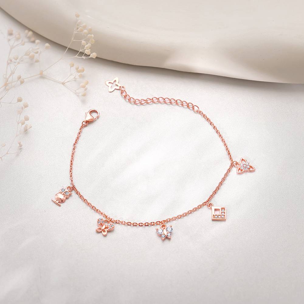 Giva 925 Silver Rose Gold Charming Dreams Bracelet : BR01119