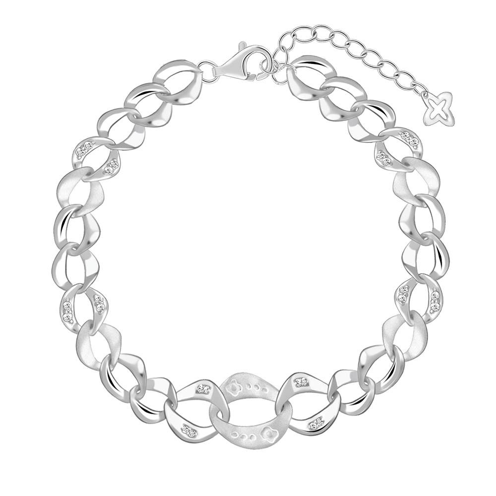 Giva 925 Silver Intertwined Chain Bracelet : BR01126