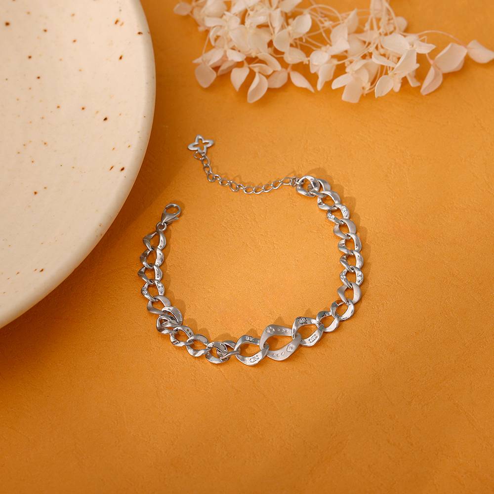 Giva 925 Silver Intertwined Chain Bracelet : BR01126