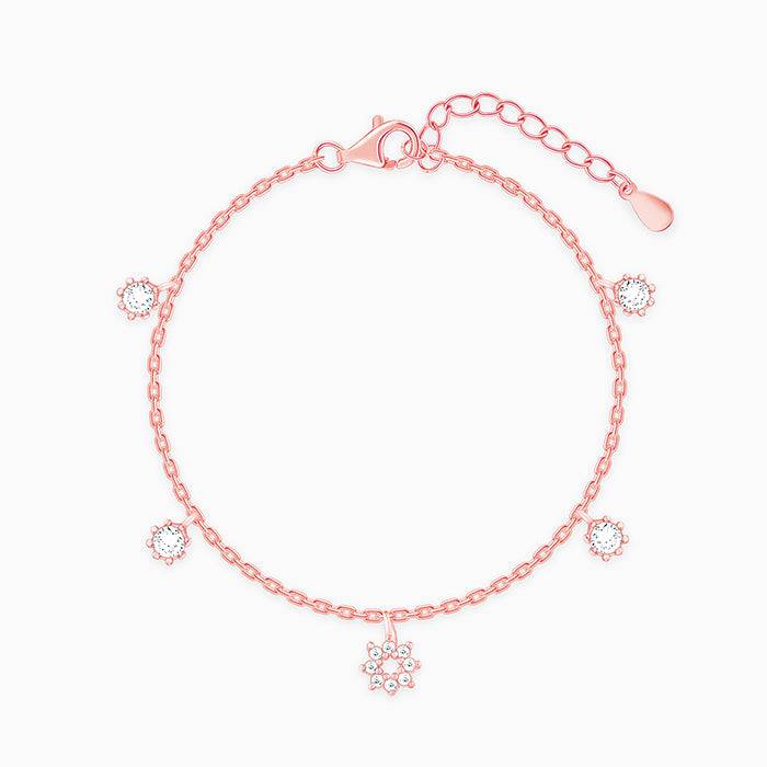 Anushka Sharma Rose Gold Flower Charm Bracelet : BR0112