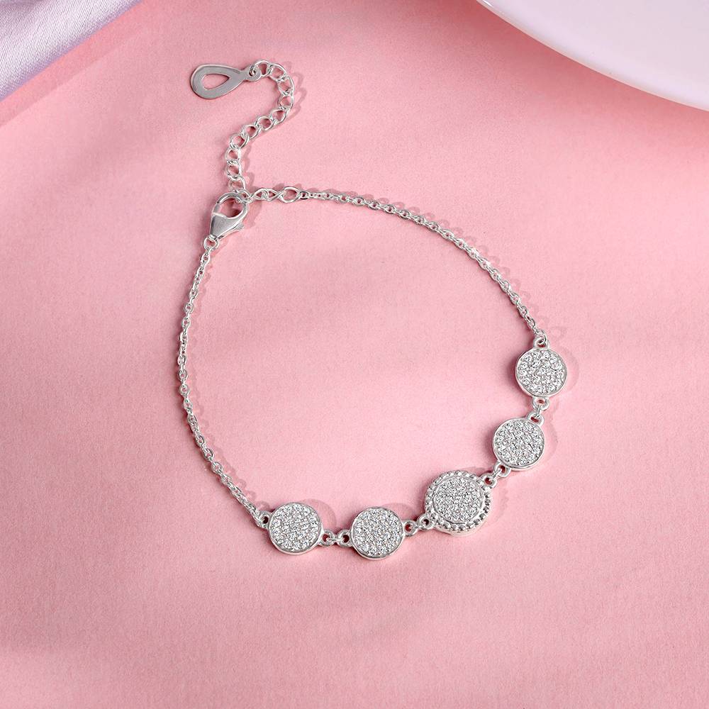 Giva 925 Silver Circle Circus Bracelet, Adjustable | Gifts For Women And Girls | With Certificate Of Authenticity An : BR01130