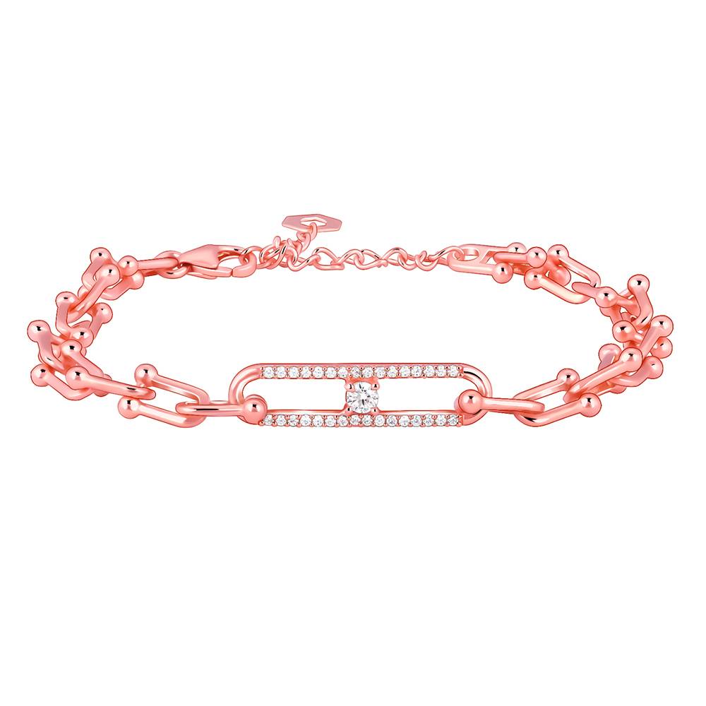 Giva 925 Silver Rose Gold Dreamwave Bracelet : BR01137