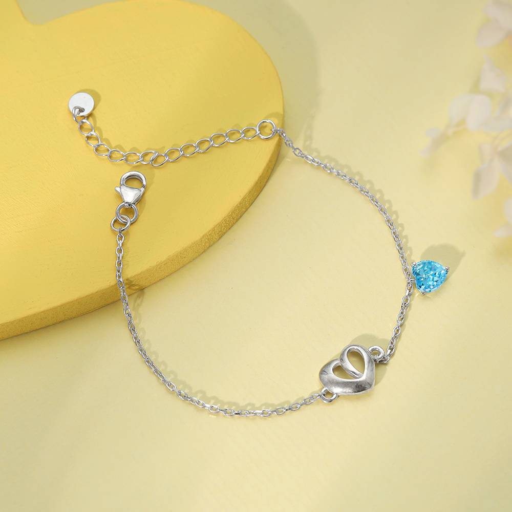 925 Silver Adore Love Bracelet, Adjustable : BR01138