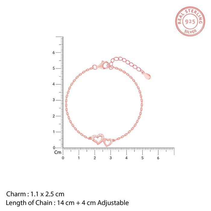 Giva 925 Silver Rose Gold Foreverly Bracelet : BR01143