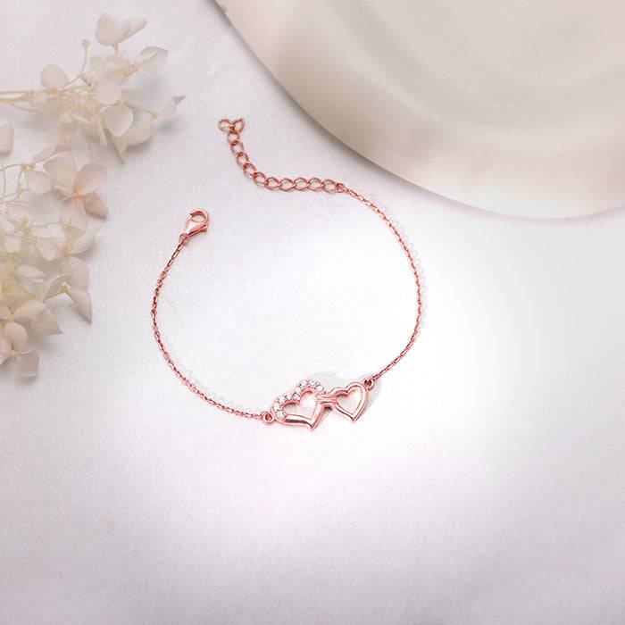 Giva 925 Silver Rose Gold Foreverly Bracelet : BR01143