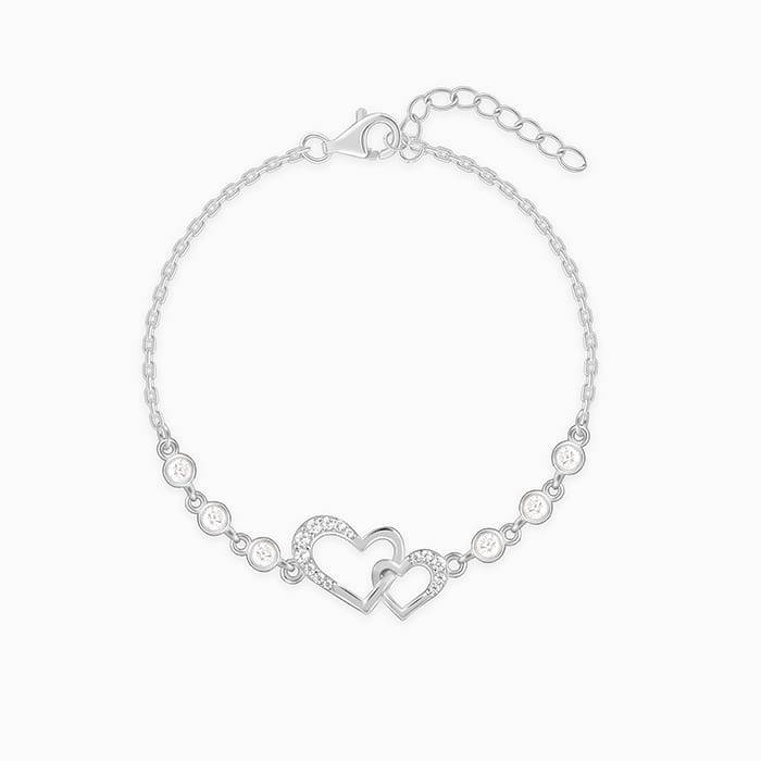 Giva 925 Silver Duoheart Bracelet : BR01147