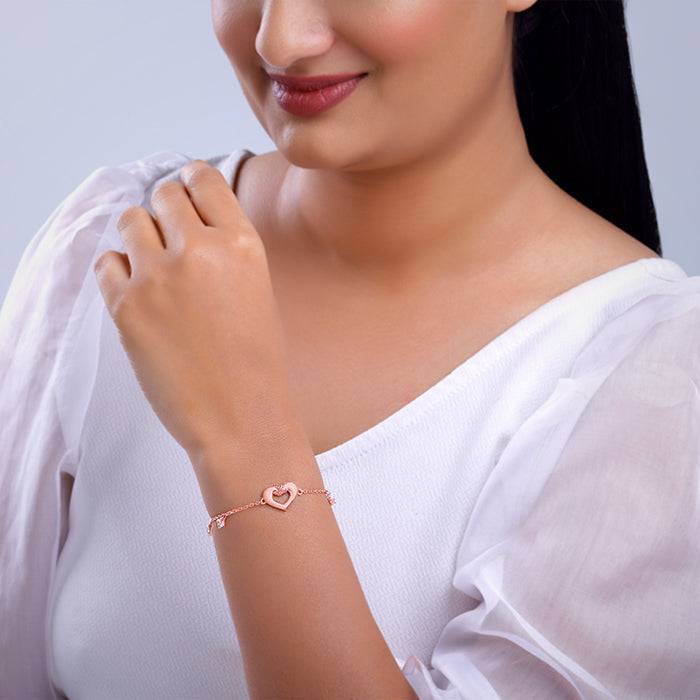 Giva 925 Silver Rose Gold Loveknot Bracelet : BR01150