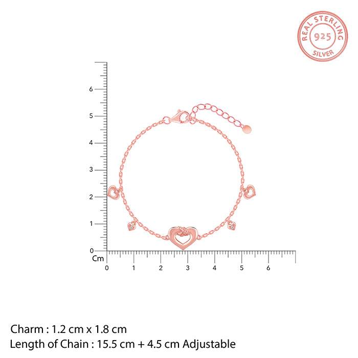 Giva 925 Silver Rose Gold Loveknot Bracelet : BR01150