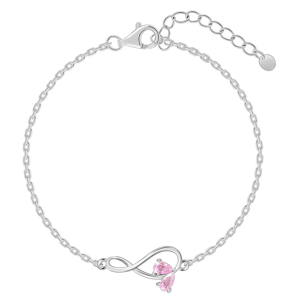 925 Silver Blush Of Love Bracelet, Adjustable : BR01151
