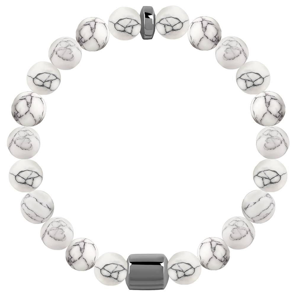 925 Silver Black Rhodium White Howlight Bracelet For Him, Adjustable : BR01159