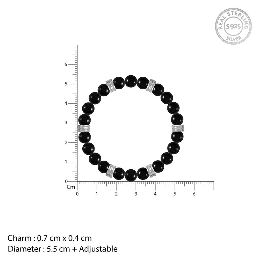 925 Silver Vintage Bracelet For Him, Adjustable : BR01161