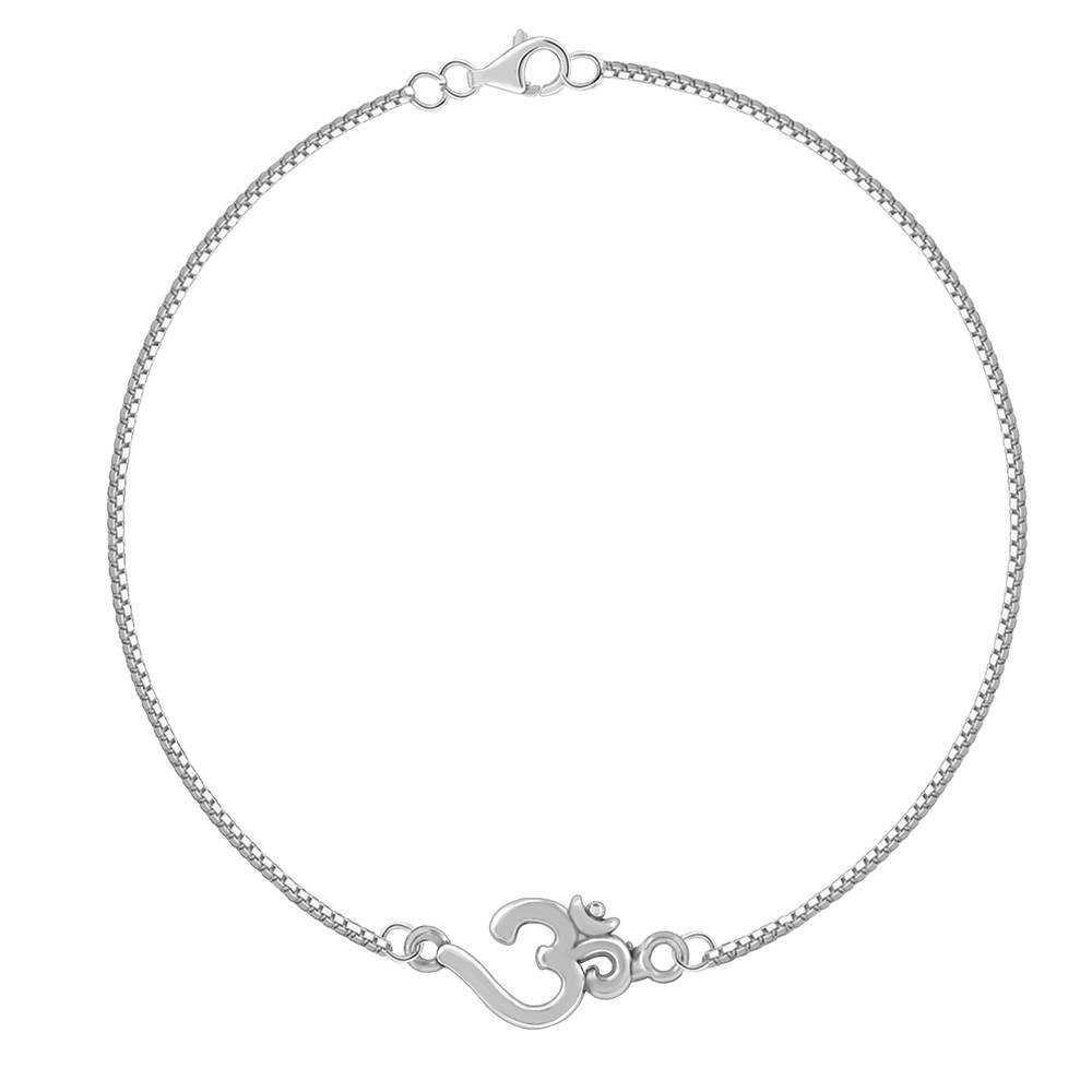 925 Silver Stylish Om Bracelet Rakhi| Raksha Bandhan Rakhi For Men : BR01187